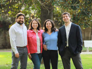 Family Portrait: From left to right, Roberto, Viviana, Paulina and Diego Echeverría.